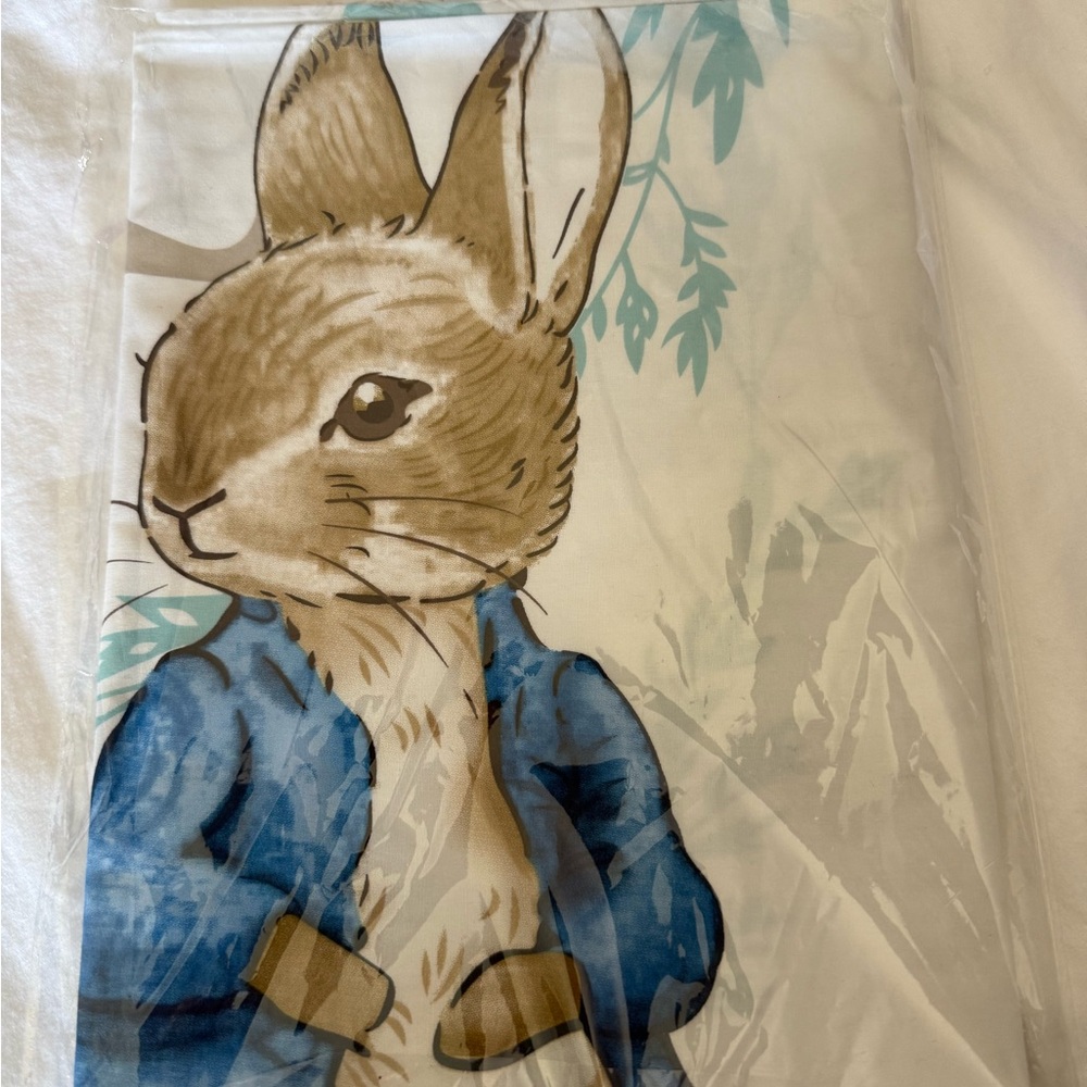 Blue and Brown Rabbit Print Fabric